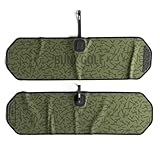 BUNX Best Golf Towel - Sponge Club Scrubbing Pad with Quick Release Magnetic Tablet - Patent Pending Premium Golf Accessories - Microfiber Club Cleaner SQUIGGY Green