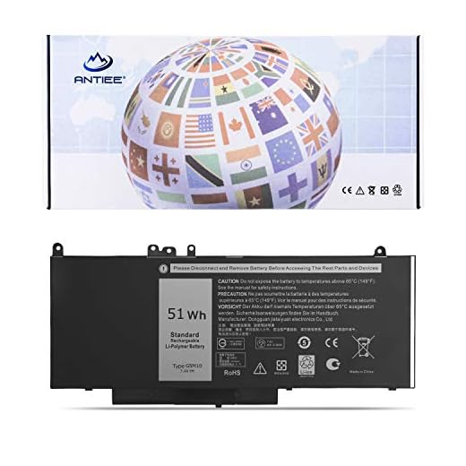 ANTIEE 51WH G5M10 4 Cell Laptop batteri kompatibel med Dell Latitude 14 E5450 Latitude 15 E5550 Latitude 12 E5250 Notebook, passar 8V5GX R9XM9 WYJC2 1KY05 7,4 V