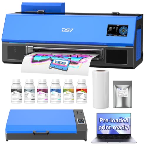Image of DSV A3 DTF Printer with Oven & PC - Ready to Run Out of Box,F1080 Printhead, 2X Speed vs L1800 /R1390, 24 /7 Auto Maintenance & Anti-Clog, White Ink Circulation, Dual Alarm, 2-Year Ink Include