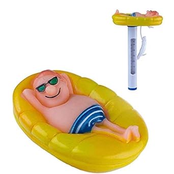 Trade Horse Floating Pool Thermometer,Water Thermometers Easy Read with String for Outdoor & Indoor Swimming Pools, Spas, Hot Tubs,Fish Ponds?Beach boy?
