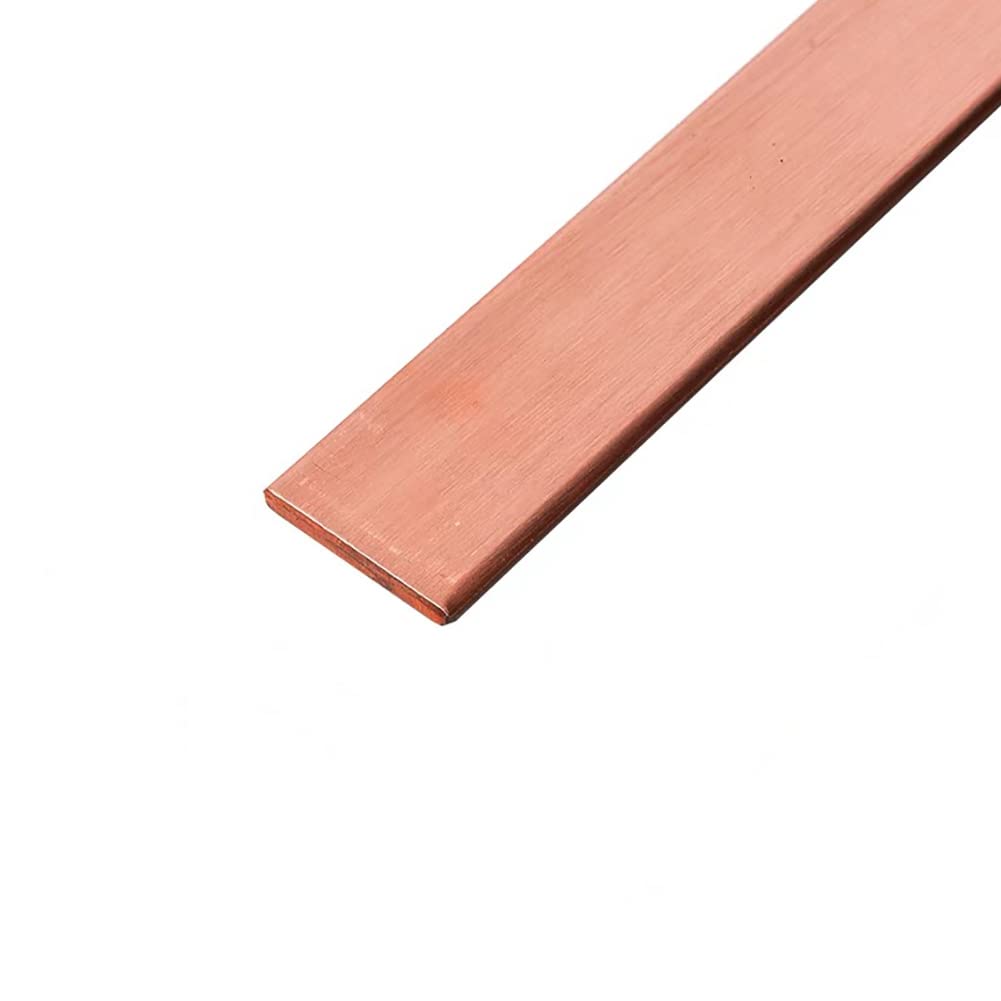 Barra plana de cobre, placa de cobre rectangular, Barra plana de cobre, lingotes de cobre rectangulares for soldadura de material, espesor 10 mm, 15 mm, 20 mm, 25 mm, 30 mm, 35 mm, longitud 200 mm, 20