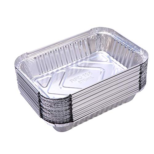 125 STÜCKE Alu Grillschalen Aluminium Aluschalen Grill Klein Alu Tropfschalen Für Weber Grill Zubehör Gebackene Fadennudeln in (570 Ml)