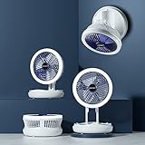 👍 PLEGABLE PREMIUM: El ventilador recargable diseño plegable único de este ventilador no solo le asegura que lo llevará cómodamente donde sea que lo necesite, sino que además no ocupa mucho espacio de almacenamiento. Puede guardarlo en cualquier rincón de su escritorio sin ocupar mucho espacio. Este ventilador está equipado con una batería de litio de 4000 mAh que dura hasta 6-10 horas después de una carga completa.