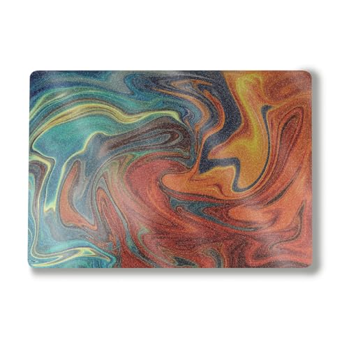 Image of Glossy Glitter Laptop Skin Compatible with Surface Laptop 7 15 inch (2024) - Lava Water - Premium 3M Vinyl Protective Wrap Decal Cover - Easy to Apply | Crafted in The USA by MightySkins