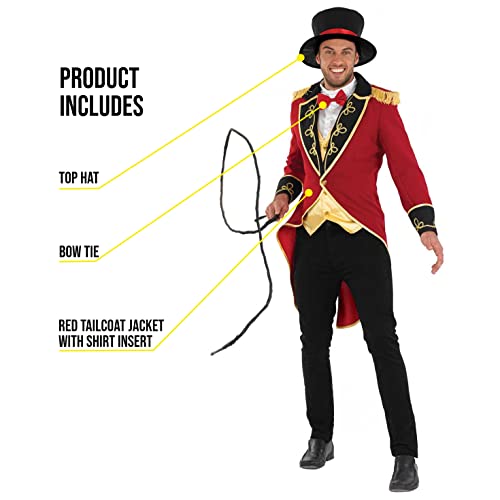 fun shack Ringmaster Costume for Men, Circus Outfit, Carnival Costume for Men, halloween costumes for adults2