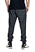PROGO USA Men's Joggers Sweatpants Basic Fleece Marled Jogger Pant Elastic Waist (Large, Marled Black)