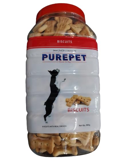 Purepet Chicken Flavour, Real Chicken Biscuit, Dog Treats for All Life Stages- Jar, 800 gm Sold by All 4 Pets (B0CGJ8CXQ5) Amazon Price History, Amazon Price Tracker