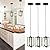 WKWKTOTO 3 Pack Black Pendant Lights for Kitchen Island, Industrial Hanging Light Fixture with Durable Metal Shades, Kitchen Island Lighting for Dining Room, Entryway, Restaurant