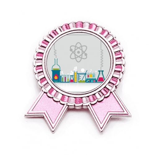 Broche en forme de bouteille rose en métal pour personnaliser un vêtement