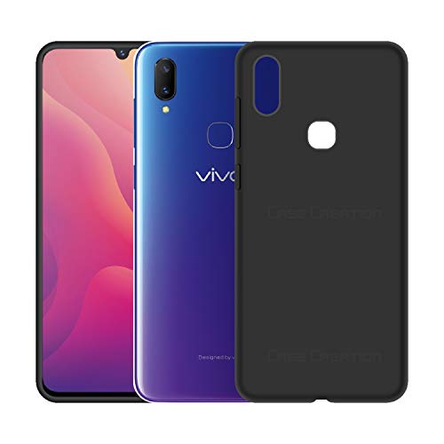 Image of Case Creation Luxurious OG Series for VivoV11 / V11i Case Cover,Anti-Dirty Slim Case Frosted Matte Cute Candy TPU Raised Bezel (Splash of Color) Back Cover for Vivo V11 / V11i -Black