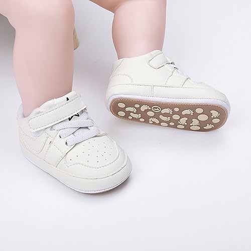 Image of Clowora Unsex Baby Shoes Boys Girls Infant Sneakers Non-Slip Soft Rubber Sole Toddler Crib First Walker Lightweight Shoes