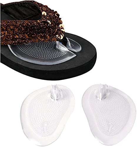 1 Pair Gel Inserts Cushions Flip Flop Sandal Insoles Protect Between Toes and Forefoot with This Toe Post Protector for Thong Sandals Slipper with Toe Posts Protectors