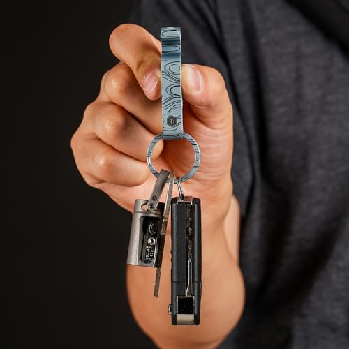Image of KeyUnity KM00 Titanium Belt Loop Keychain Clip Double Side Quick Release Key Holder with Detachable Key Ring