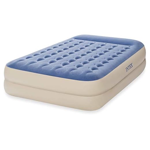 Intex 64719WL Queen 18" Dura-Beam Standard Raised Pillow Rest Airbed Mattress