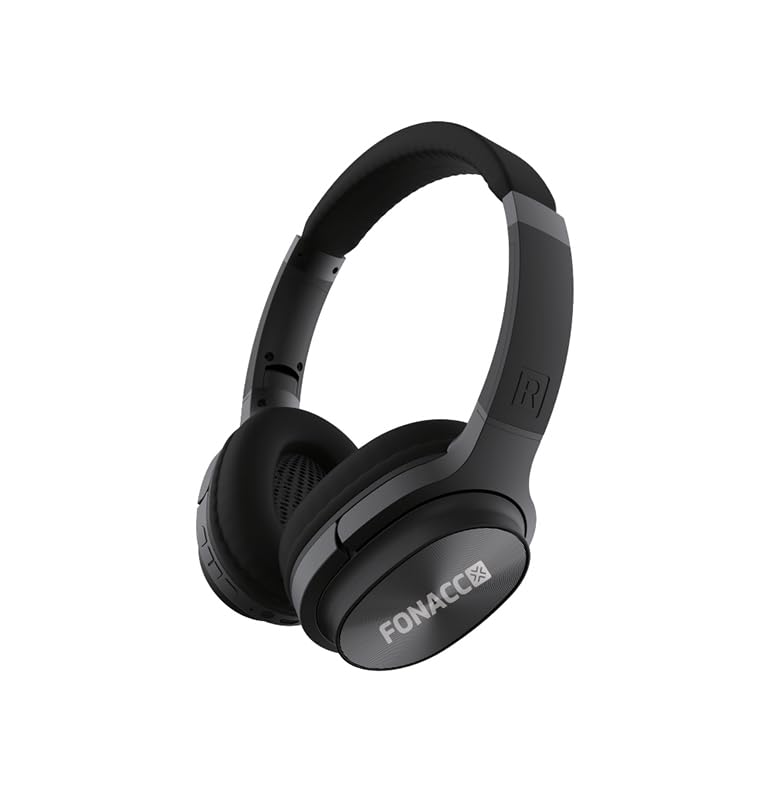 FONACC Bluetooth Headphone Focus Stereo, Unleash Crystal Clear Audio with Noise-Cancelling, 12-Hour Playtime, and Bluetooth V5.3 (Black)-image-10