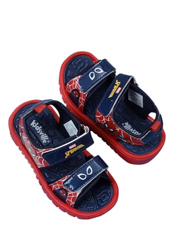 Image of Kidsville Official Marvel Comics Spiderman Printed Sandals For Kids Boys Anti-Skid Comfortable | Adjustable Double Strap Closure | Flexible & Lightweight Footwear for Baby