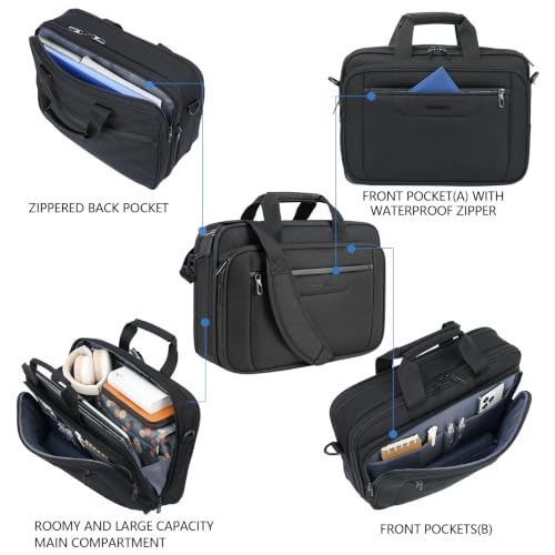 Image of VANKEAN Laptop Briefcase Fits 15.6 inch-16 inch Laptop Slim Expandable Shoulder Bag