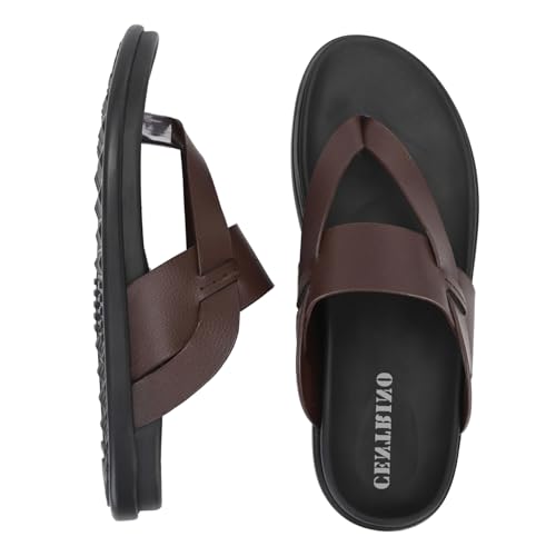 Image of Centrino Sandal for Men | Grip Insole for Stability | Modern slipper Look with Straps | Comfortable Casual look sandal for Men's (9281)