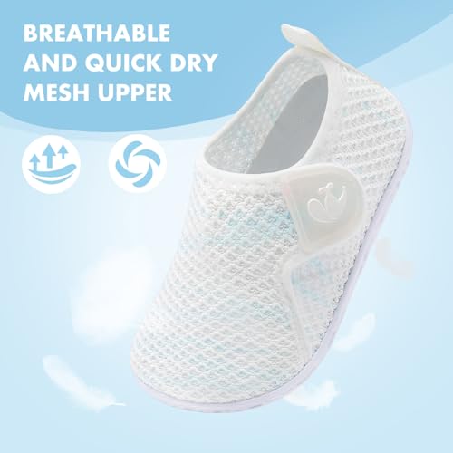 Image of FEETCITY Boys Girls Water Shoes Kids Aqua Socks Quick Dry Barefoot for Beach Swimming Pool