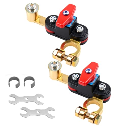 Car Battery Disconnect Kill Switch,12V/24V,Copper,for Truck/Boat