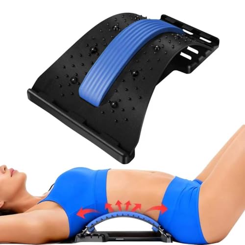 Lumbar Support Board & Back Stretcher – 4-Level Adjustable (Blue)