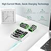 HiQuick LCD 4-slot Battery Charger for AA & AAA Rechargeable Batteries, Type C and Micro USB Input, Fast Charging Function, Intelligent Battery Detection Technology #4