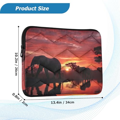 Funda para portátil 13-14 pulgadas impermeable con diseño de elefantes miniatura 3