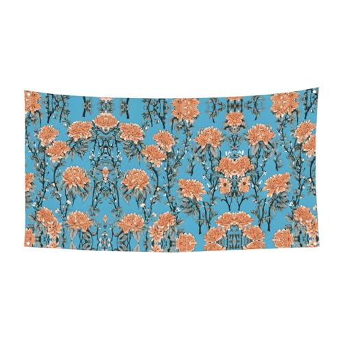 MINDBBDFJ Floral Background Print Banners And Signs For Outdoor/Indoor,Personalized Banner Customizable Parties Halloween Banner (180x90cm)