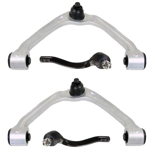 Detroit Axle - Front Control Arms Tie Rods for EX35 G37 Q50 Q60 QX50 370Z EX37, 2 Upper Control Arms with Ball Joints 2 Outer Tie Rods Replacement