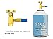 Refrigerator Freon Recharge Kit, AC Recharge Kit, R134a/R-12/R-22 Refrigerant Charging Gauge Hose Set with BPV31 Bullet Piercing Tap Valve for Home A/C Refrigerant System