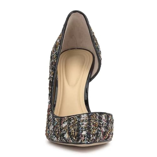 Yishaweiqi D'Orsay Pumps for Women Pointed Toe Slip On Stiletto High Heels Ladies Office Party Prom Work Dress Shoes4