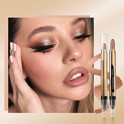 Ehinew Eyeshadow Stick - Neutral and Brown Metallic Eye Shadow Stick Makeup - Champagne Matte & Glitter Eyeshadow - Creamy & Waterproof Eyeshadow Brightener Pencil (7# Copper)
