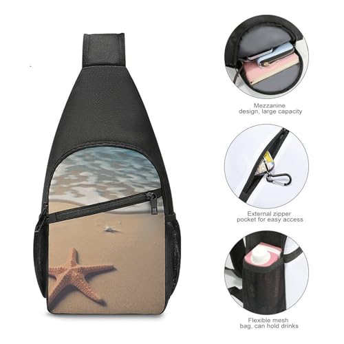 Bolso cruzado con diseño de estrella de mar 3D para senderismo miniatura 5
