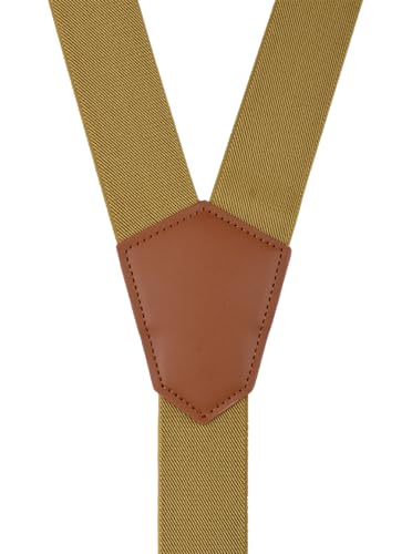 Image of Suspenders for Men Snap Hooks with 1.4 Inch Elastic Y-Back Adjustable