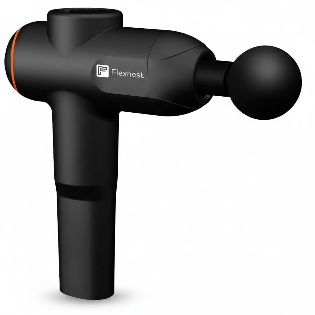 - German-Designed Turbo Massage Gun For Body Pain Relief Of Neck, Shoulder, Back, Foot For Men & Women (Black)