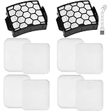 Leadaybetter UV900 Replacement Filters for Shark Performance Lift-Away UV850 UV950 DuoClean Upright Vacuum, Compare to Part # XHF320 & XFFK602UKT (2 HEPA+4 Foam+4 Felt Filter Set)