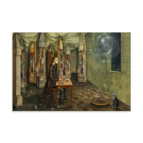 Remedios Varo The Watch: lienzo decorativo para pared en formato de 40,6 x 61 cm