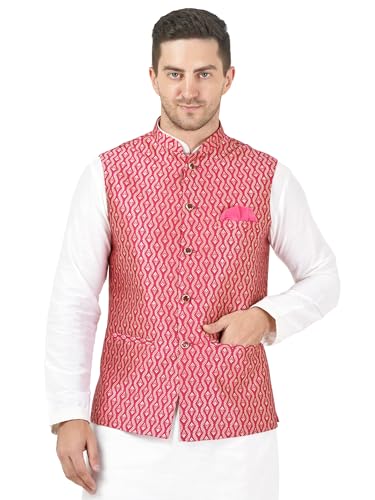 Image of Badoliya & Sons Men's Brocade Zari Nehru Jacket /Waist Coat