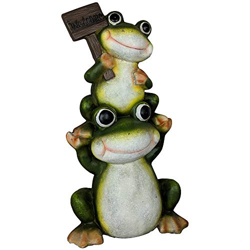 YANGMEI Kaffeefrosch Gartenfigur – 10,2 Cm, Aus Wetterfestem Harz, Süße Dekoration Für Terrasse & Garten