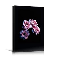Canvas Wall Art Pink Flower Portraiture Colorful Floral Multicolor Photography Portrait Romantics - 12x18 inches
