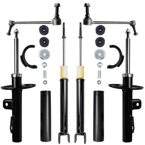Image of Detroit Axle - Struts Shocks Kit for 2010-2012 Ford Taurus Lincoln MKS | 2 Front Suspension Bare Strut 2 Sway Bars 2 Rear Shock Absorbers 2011 Replacement