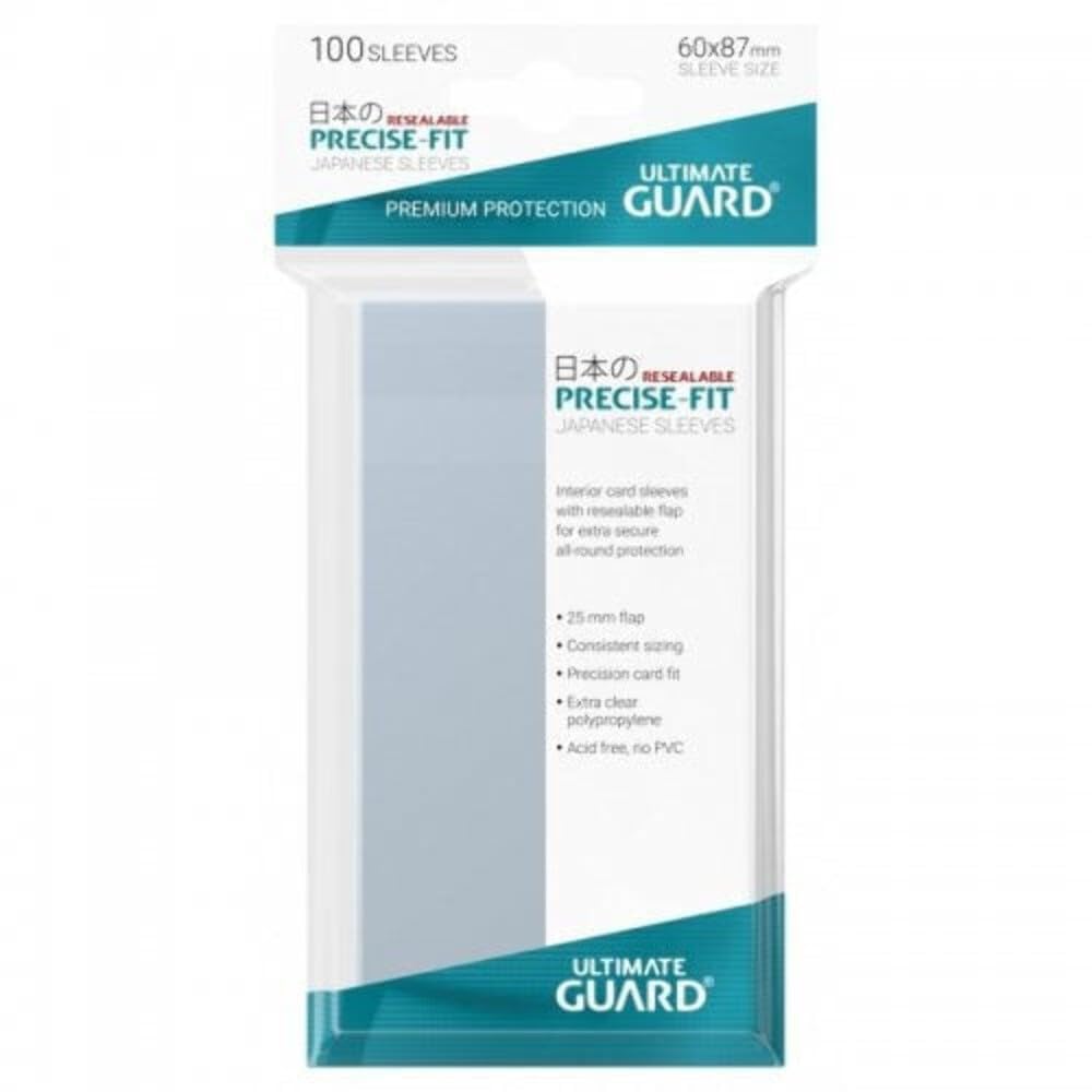 Ultimate Guard Precise-Fit Sleeves Resealable Japanese Size Transparent (100)