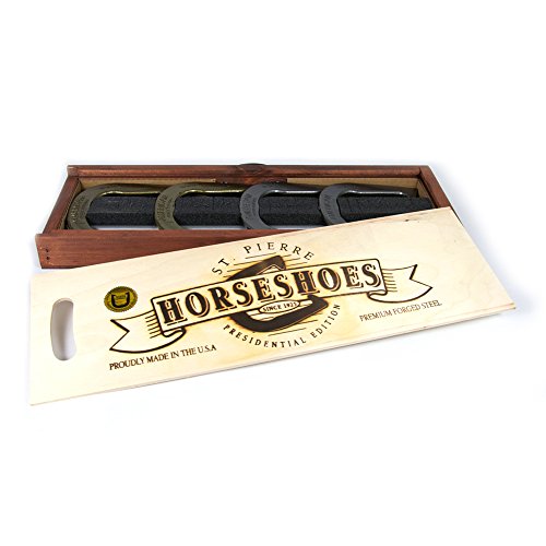 St. Pierre American Professional Horseshoe Set in Wood Case - Thumbnail 4
