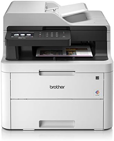 Brother MFC-L3730CDN Colour Laser Printer - All-in-One, USB 2.0/Network, Printer/Scanner/Copier/Fax Machine, 2 Sided Printing, A4 Printer, Small Office/Home Office Printer, UK Plug