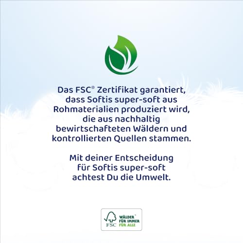 Softis 4-lagige Taschentücher | 300 Päckchen Einweg-Taschentücher (30 x 10) | Dermatologisch getestete Hautfreundlichkeit | Seitliche Öffnung zur hygienischen Tuchentnahme | FSC®-zertifiziert