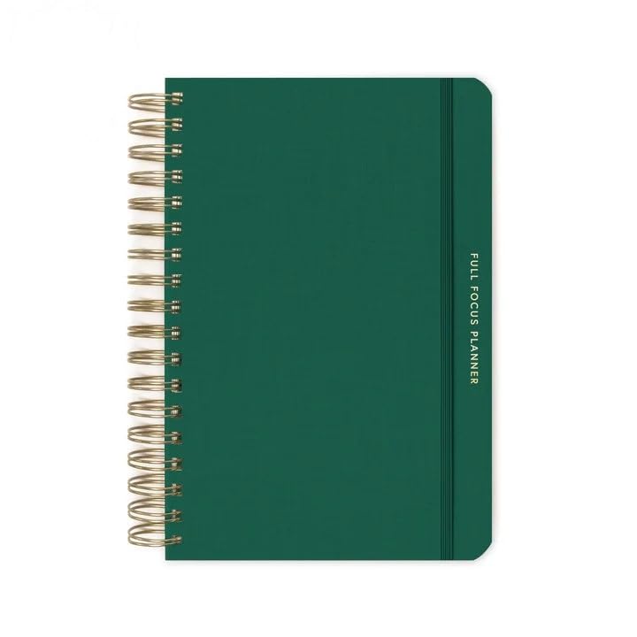 Full Focus Linen Coil Planner by Michael Hyatt - The #1 Daily Planner to Set Annual Goals, Increase Focus, Eliminate Overwhelm, and Achieve Your Biggest Goals - Hardcover (Evergreen)