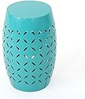Christopher Knight Home Lilac Outdoor 12" Iron Side Table, Teal