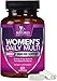 Once Daily Multivitamin for Women, Ultra Potency 1000mg - Raw Whole Food Vitamins A B C D E, Biotin, Calcium, Zinc, Lutein, Magnesium, Manganese, Folic Acid. Nature's Nutrition - 60 Veggie Capsules
