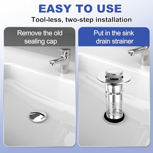 Colador para desagüe de baño, filtro de acero inoxidable 304 miniatura 4