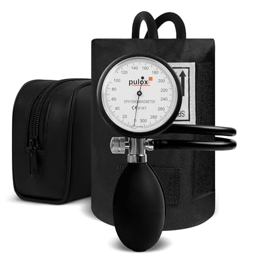 Pulox Manuelles Blutdruckmessgerät - Aneroid Sphygmomanometer zur Messung am Oberarm - Ohne Stethoskop